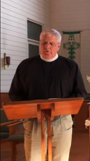 Fr. Jim during Compline the Wednesday after Easter