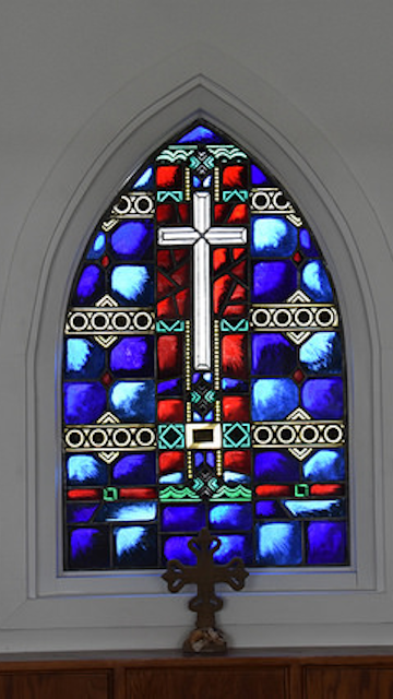 Center window in
			children's chapel