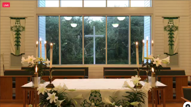 Altar at conclusion of Easter
		Vigil