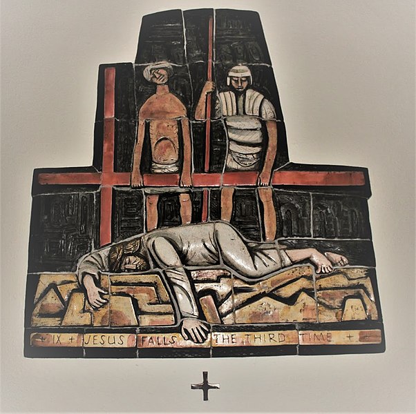 5th Station of the Cross by Adam Kossowski